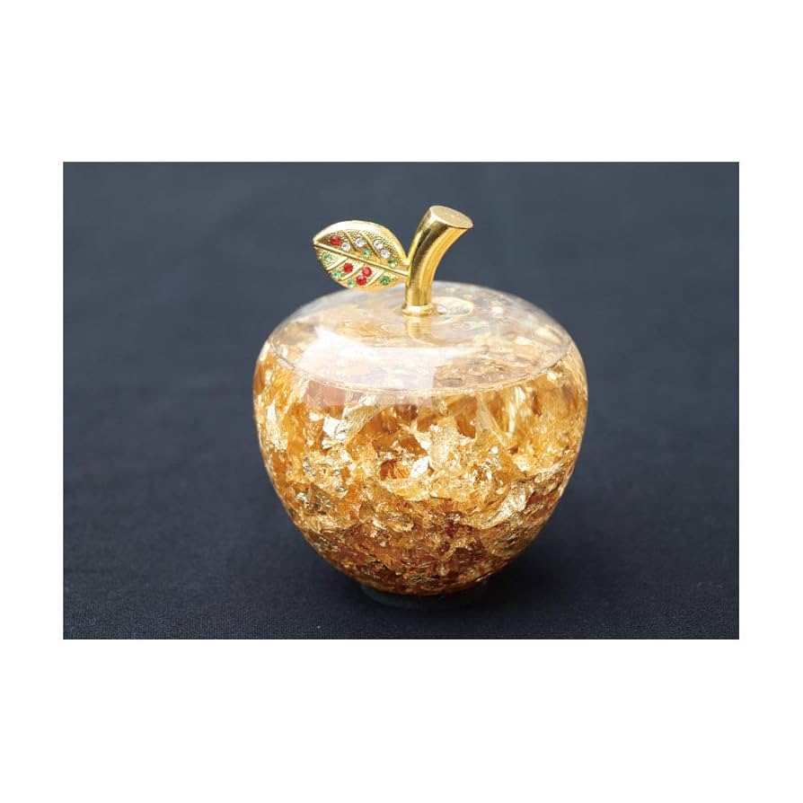 Amazon.co.jp: PASEO ゴールドアップル ブラック 8×8×9cm GD